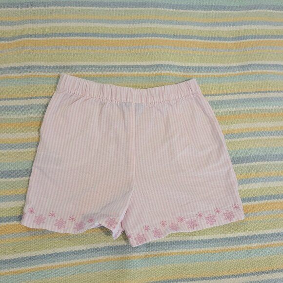 ⭐ Girl's Draper James Pink/White Striped Pull On Shorts 6X - Picture 3 of 6
